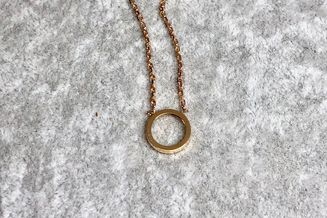 Gem-free The Round shape Large Necklace - 无宝石系列圆形大项链 - aurumspeak