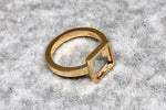 Gem-free The Square shape Large Ring - 无宝石系列正方形大戒指 - aurumspeak