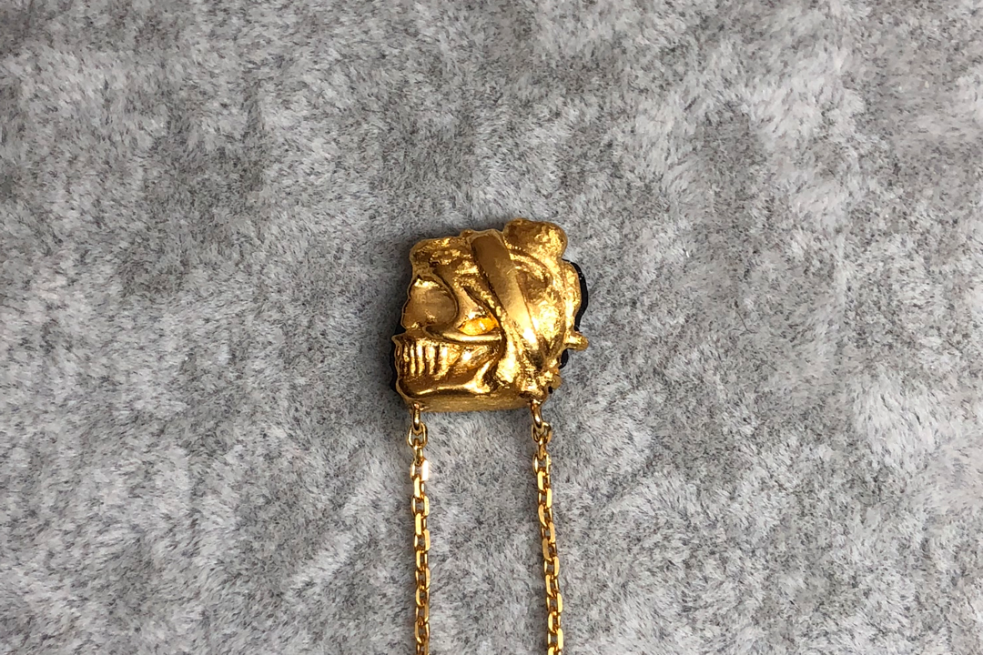 Ancient Greek goddess head pendant necklace in 24K yellow gold  - 24K黄金镶嵌古希腊女神头像吊坠项链 - aurumspeak