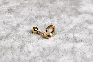 Gem-free The Round Shape Stud Earrings - 无宝石系列圆形耳钉 - aurumspeak