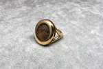 Ancient ceramic coin ring in 18K yellow gold - 18K黄金镶嵌古陶币戒指 - aurumspeak