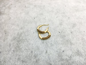 Wire Spring Gold Bar Earring - 弹簧金条耳钉 - aurumspeak
