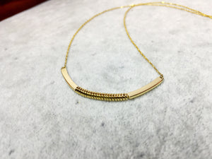 Wire Spring Gold Bar Necklace - 弹簧金条项链 - aurumspeak