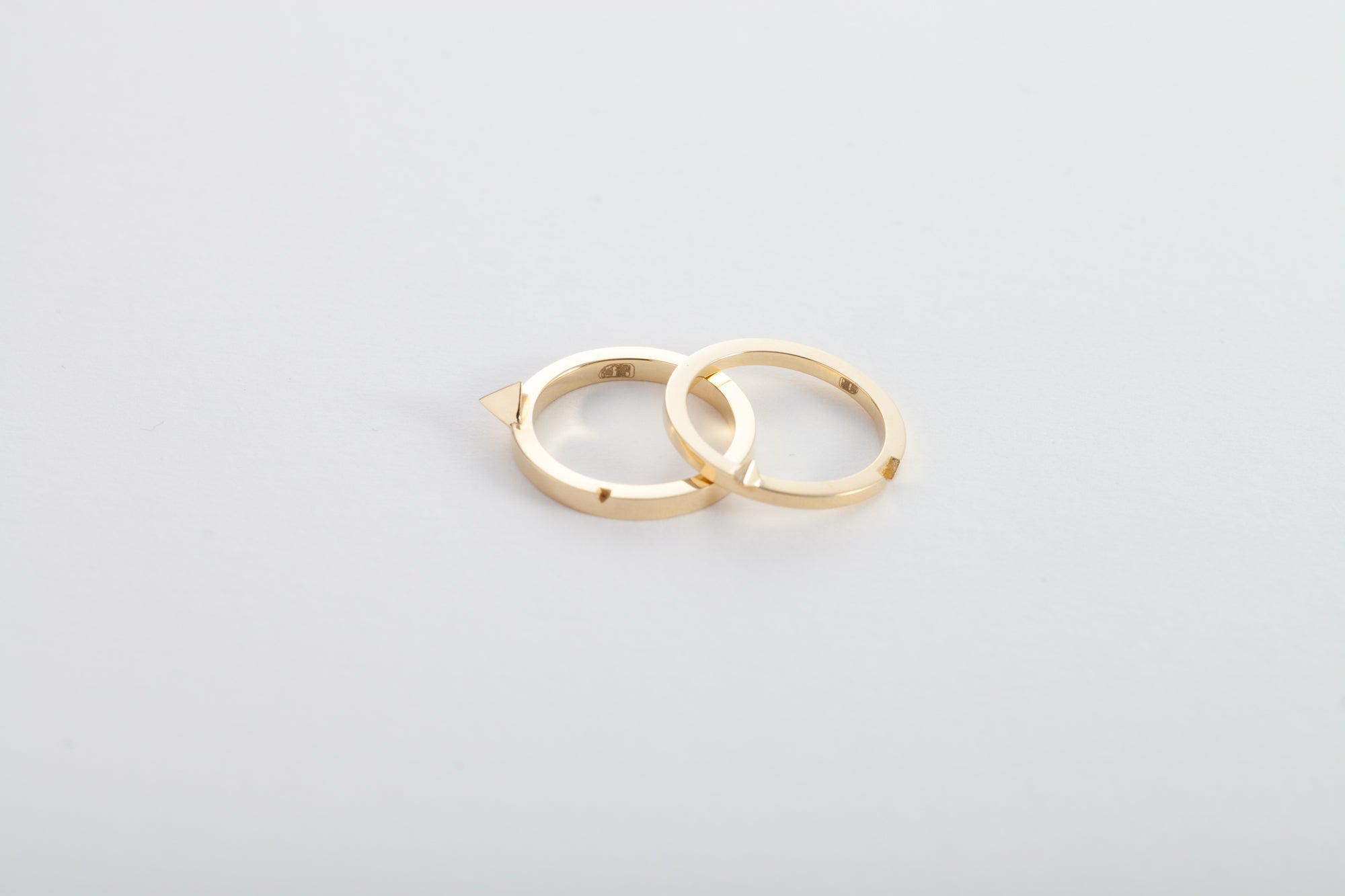 Geometric Ring,18K Gold - 几何对戒,18K金 - aurumspeak