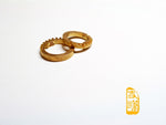 24K Gold Morse Code Chinese Character Couple Rings - 24K金摩尔斯密码汉字对戒
